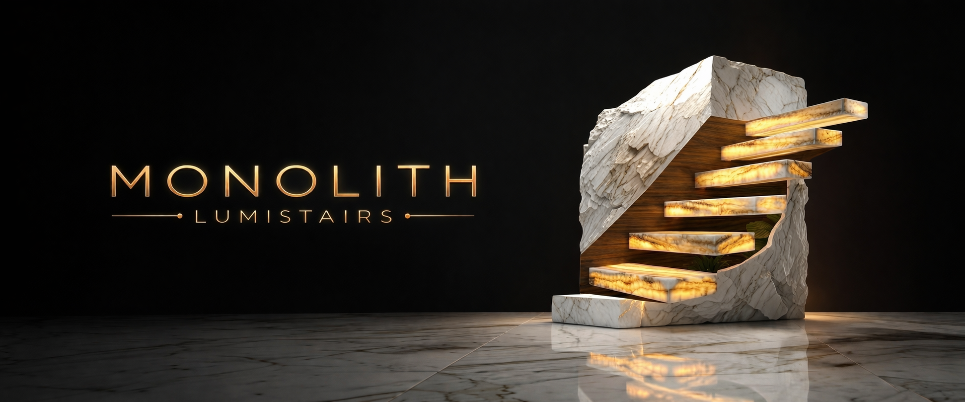 Escalier suspendu moderne feuille de pierre