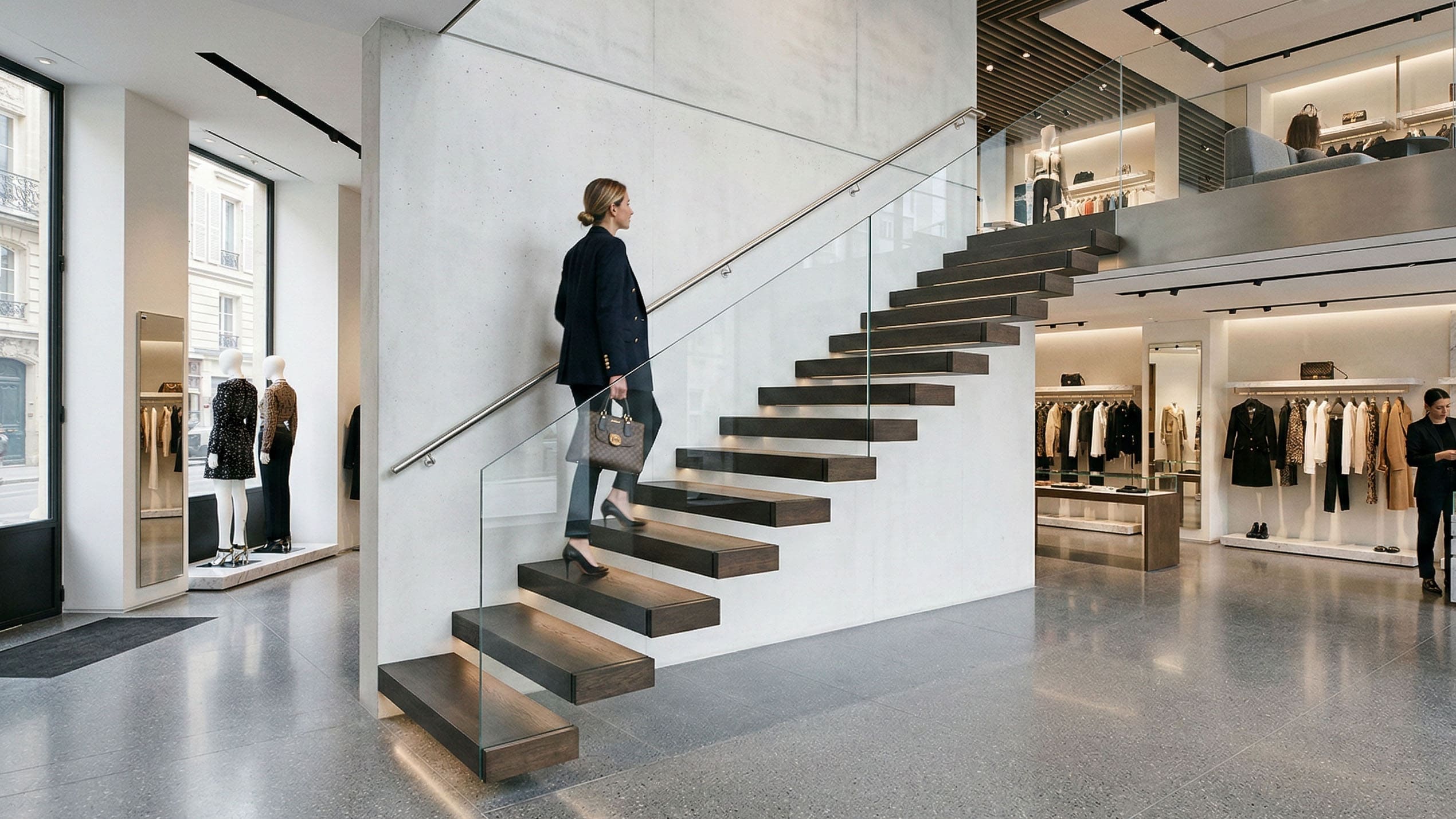 Escalier suspendu design